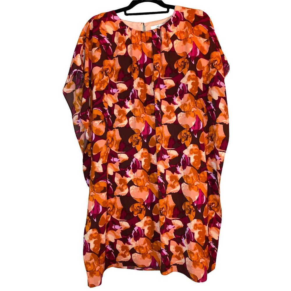H Halston | Women's Flutter Sleeve Sheath Dress| Multi | S